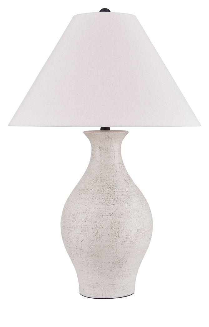 Ashbend - Ceramic Table Lamp - Antique White Table Lamps by Signature Design by Ashley® - Walls Furniture & Mattress