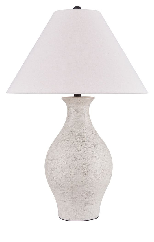 Ashbend - Ceramic Table Lamp - Antique White Table Lamps by Signature Design by Ashley® - Walls Furniture & Mattress