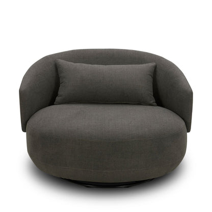 Haley - Upholstered Swivel Cuddler Chair