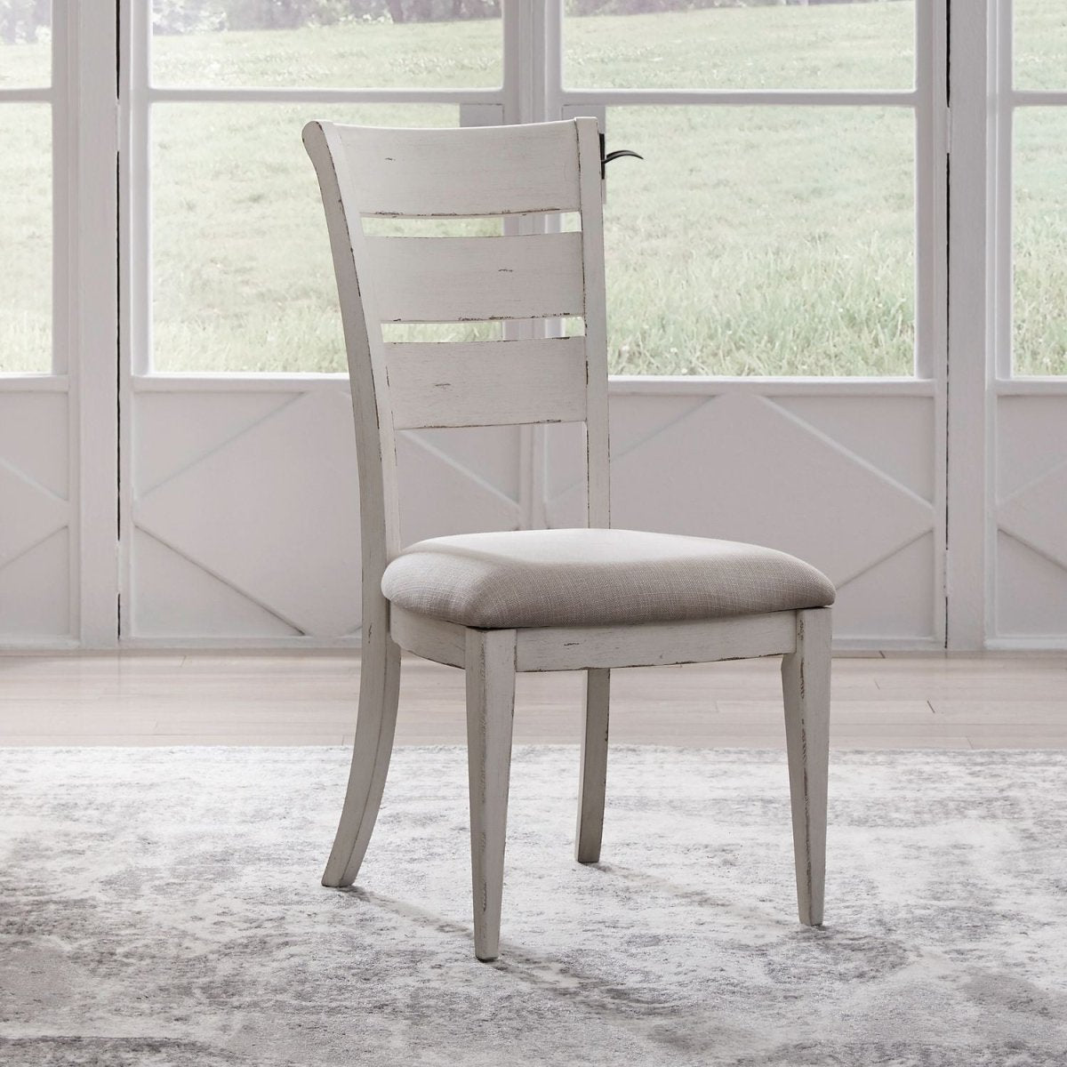 Backroads - Ladder Back Side Chair (RTA) - White Side Chairs by Liberty Furniture - Walls Furniture & Mattress