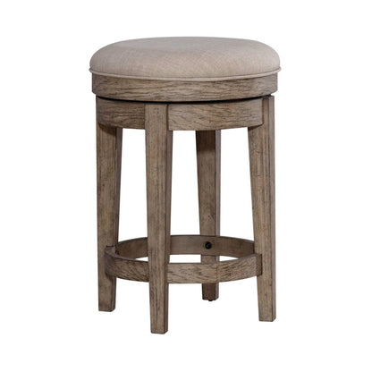 City Scape - Upholstered Swivel Console Stool - Burnished Beige Counter Height (24" - 27") by Liberty Furniture - Walls Furniture & Mattress