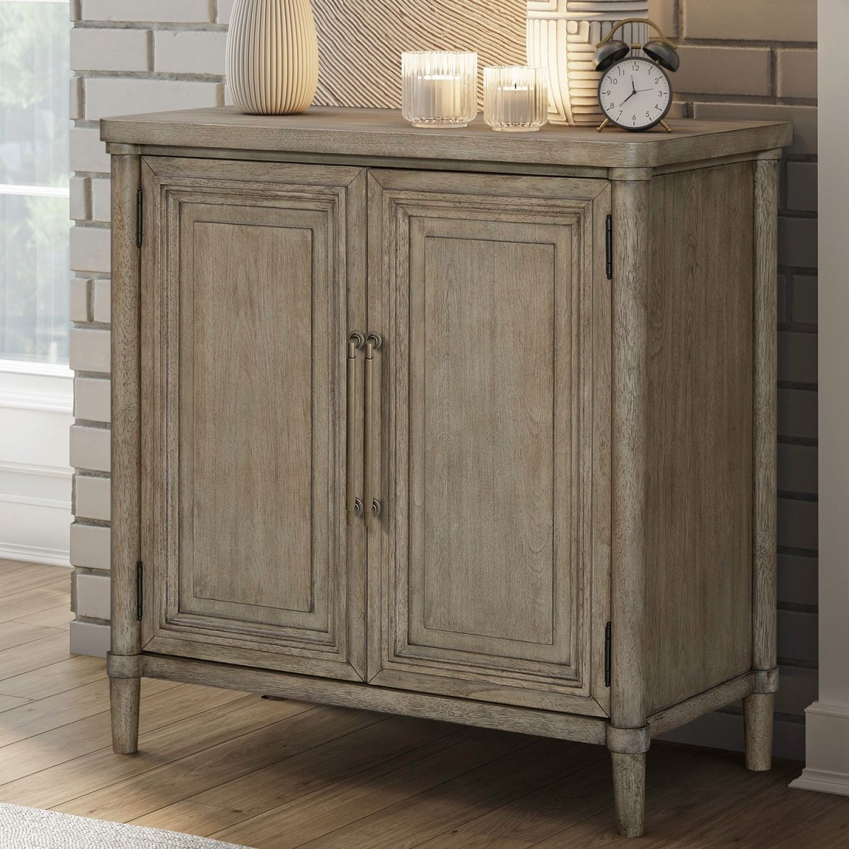 Rochelle Park - Bedside Chest With Charging Station - Smokey Taupe Bedside Chests by Liberty Furniture - Walls Furniture & Mattress
