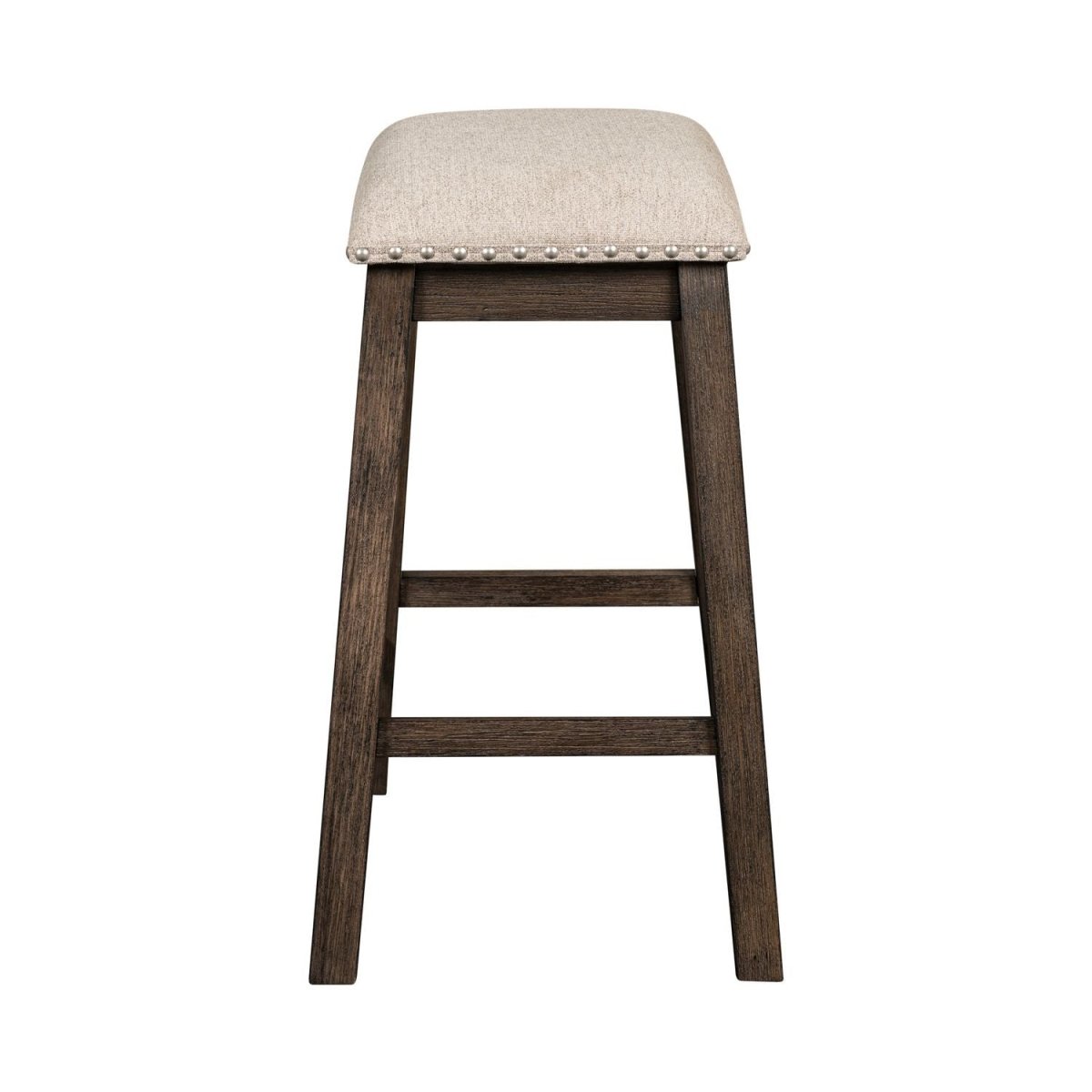 Harrison - Upholstered Console Stool - Brown Counter Height (24" - 27") by Liberty Furniture - Walls Furniture & Mattress