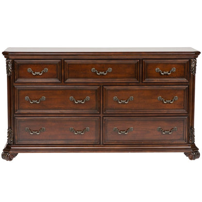 Messina Estates - 7 Drawer Dresser - Dark Brown Dressers by Liberty Furniture - Walls Furniture & Mattress
