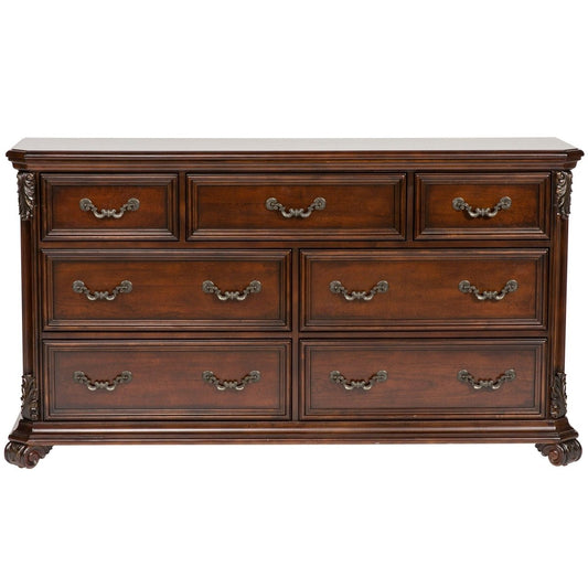 Messina Estates - 7 Drawer Dresser - Dark Brown Dressers by Liberty Furniture - Walls Furniture & Mattress