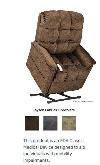 TRIO GRANDE Kayson Chocolate Super Soft Fabric Lift Chair