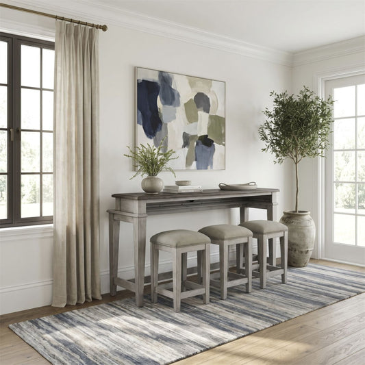 Heartland - 4 Piece Dining Room Set - Antique White / Tobacco Tops 4 Piece Dining Room Sets by Liberty Furniture - Walls Furniture & Mattress
