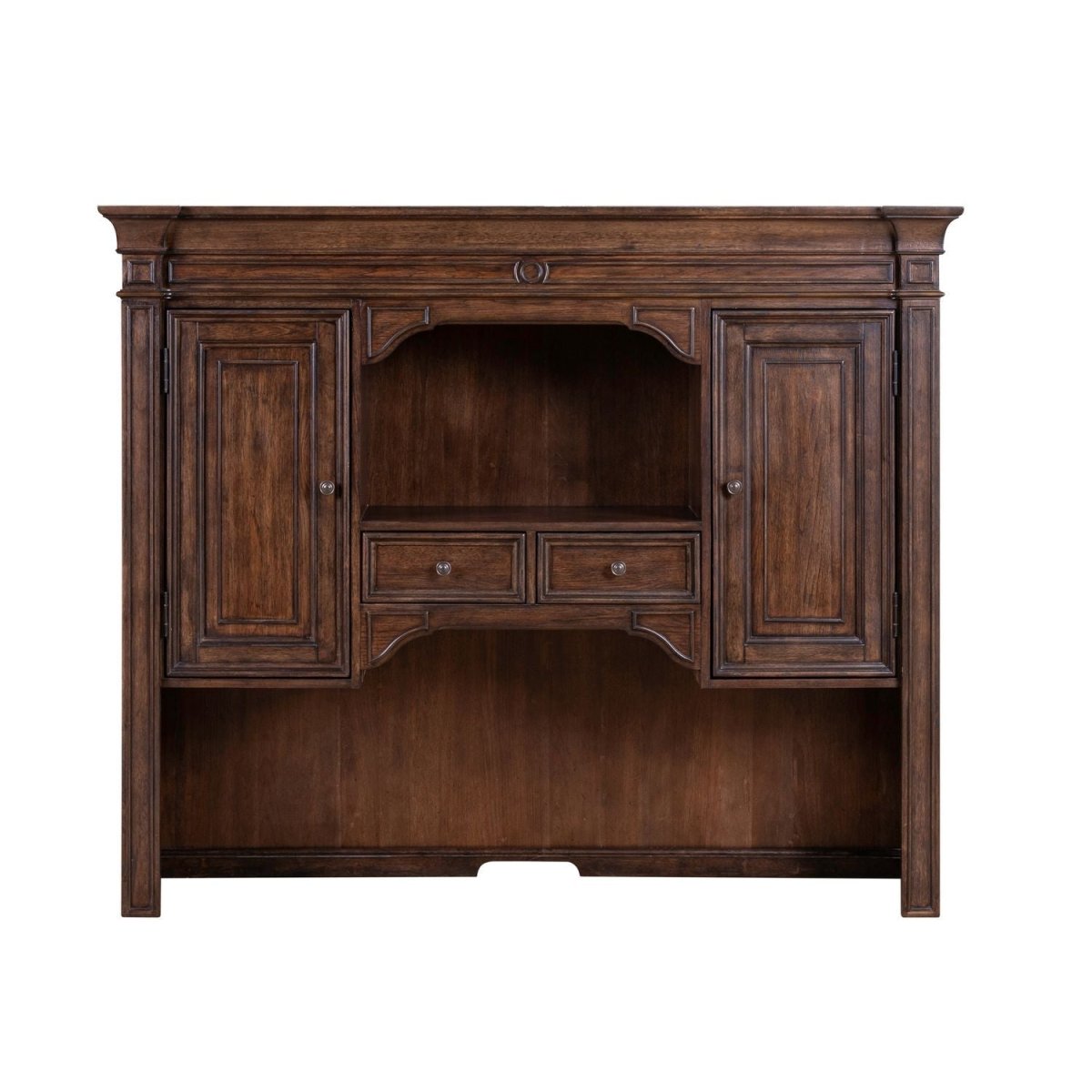 Provence Park - Jr Executive Credenza Hutch - Chateau Brown Hutches by Liberty Furniture - Walls Furniture & Mattress
