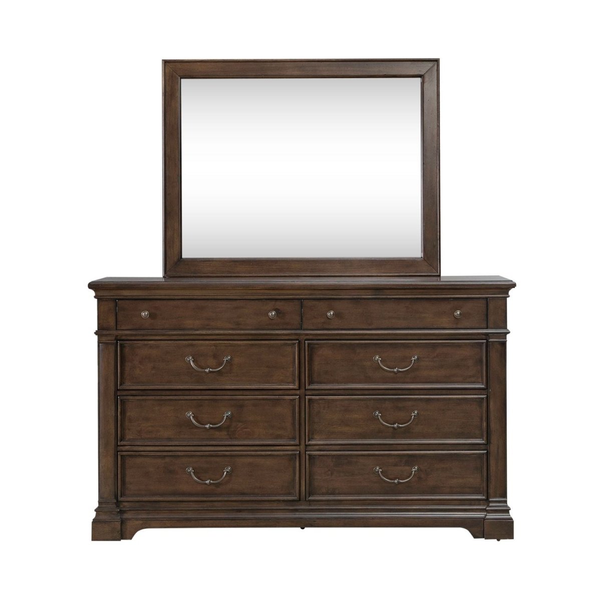 Arden Road - Dresser & Mirror - Satin Cherry Dresser & Mirror by Liberty Furniture - Walls Furniture & Mattress