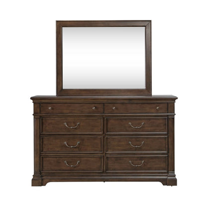 Arden Road - Dresser & Mirror - Satin Cherry Dresser & Mirror by Liberty Furniture - Walls Furniture & Mattress