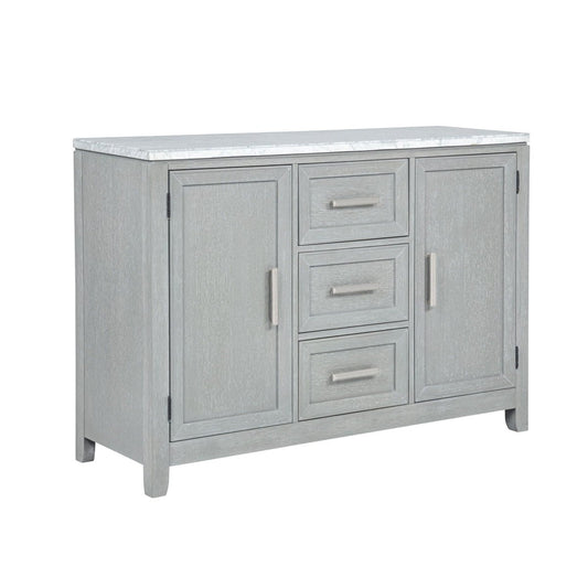 Fiona - Marble Top Dining Buffet / Server - Mist Gray Buffets by New Classic - Walls Furniture & Mattress