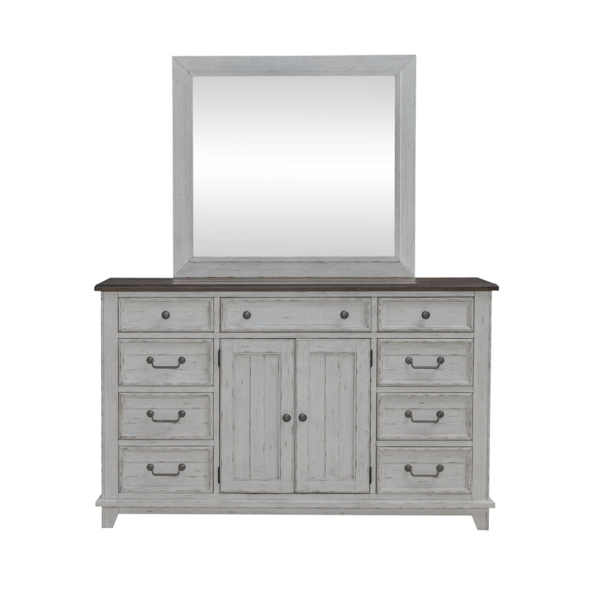 River Place - Dresser & Mirror - White Dresser & Mirror by Liberty Furniture - Walls Furniture & Mattress