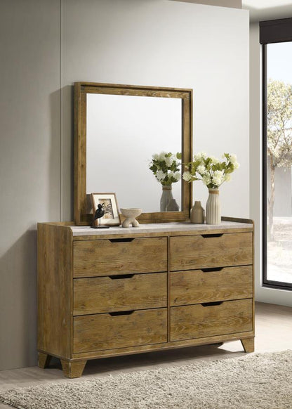 Henderson - 6 - Drawer Bedroom Dresser Cabinet Dressers by Coaster Fine Furniture - Walls Furniture & Mattress