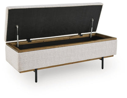 Dettaford Next-Gen Nuvella - Storage Bench - Stone Storage Benches by Signature Design by Ashley® - Walls Furniture & Mattress