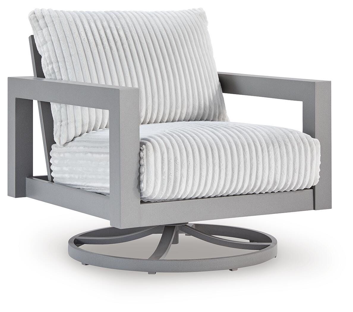 Hurley Park - Swivel Chair With Cushion - Gray Swivel Chairs by Signature Design by Ashley® - Walls Furniture & Mattress