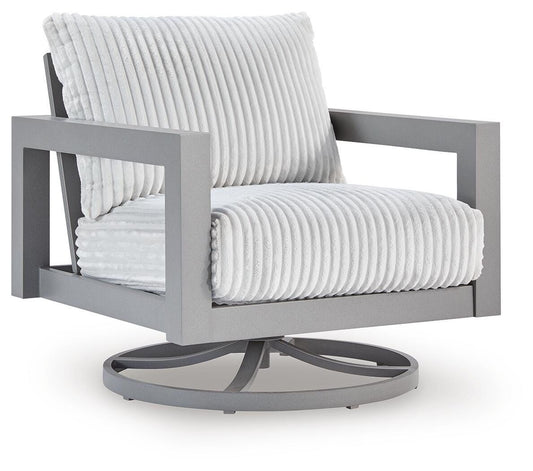 Hurley Park - Swivel Chair With Cushion - Gray Swivel Chairs by Signature Design by Ashley® - Walls Furniture & Mattress
