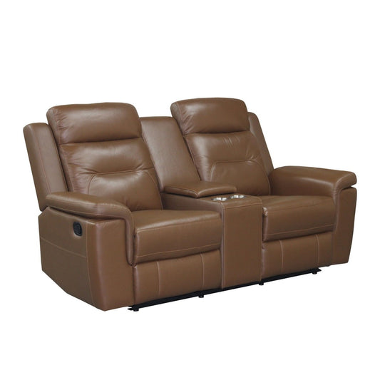 Keldon - Reclining Console Loveseat Reclining Loveseats by New Classic - Walls Furniture & Mattress