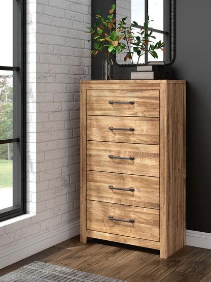 Maystonna - Five Drawer Chest - Brown Accent Chests by Signature Design by Ashley® - Walls Furniture & Mattress