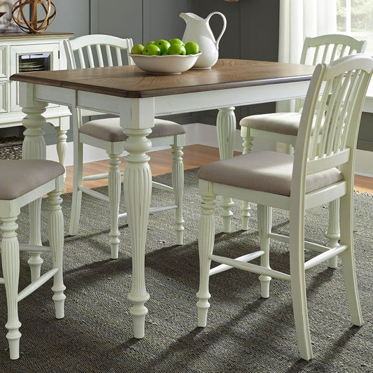 Cumberland Creek - Slat Back Counter Chair - White Counter Chairs by Liberty Furniture - Walls Furniture & Mattress