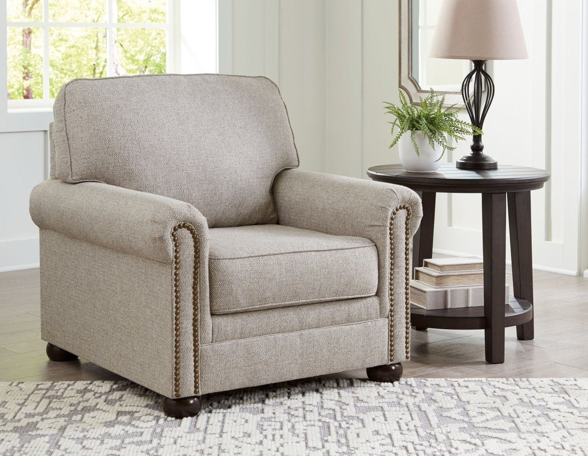 Gaelon - Living Room Set Stationary Chair & Ottoman by Signature Design by Ashley® - Walls Furniture & Mattress