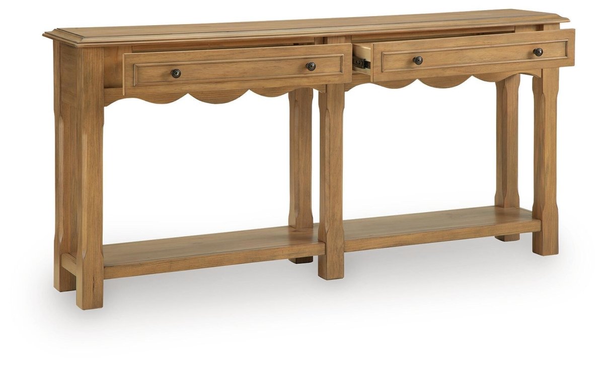 Whitmund - Console Sofa Table - Light Brown Console Tables by Signature Design by Ashley® - Walls Furniture & Mattress
