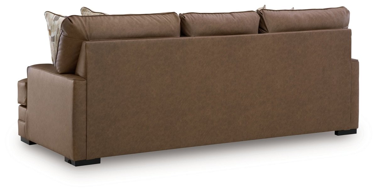 VillaCourt - Caramel - Sofa Stationary Sofas by Benchcraft® - Walls Furniture & Mattress