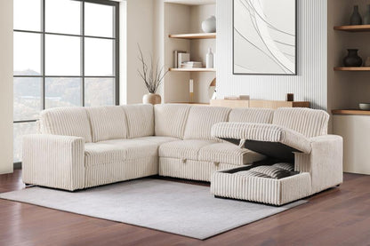 Devonshire - Sleeper Sectional Sofa Storage Chaise Sleeper Sectionals by Coaster Fine Furniture - Walls Furniture & Mattress
