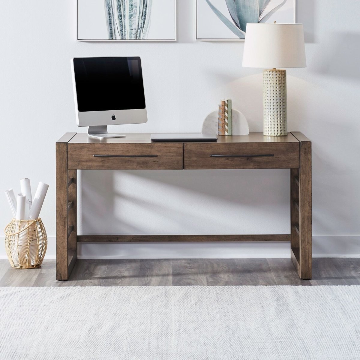 Shaker Lakes - Writing Desk - Harvest Brown Writing Desks by Liberty Furniture - Walls Furniture & Mattress
