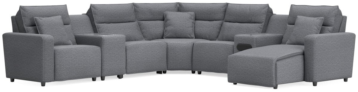 Modmax II - Reclining Sectional - Salt And Pepper Reclining Sectionals by Signature Design by Ashley® - Walls Furniture & Mattress