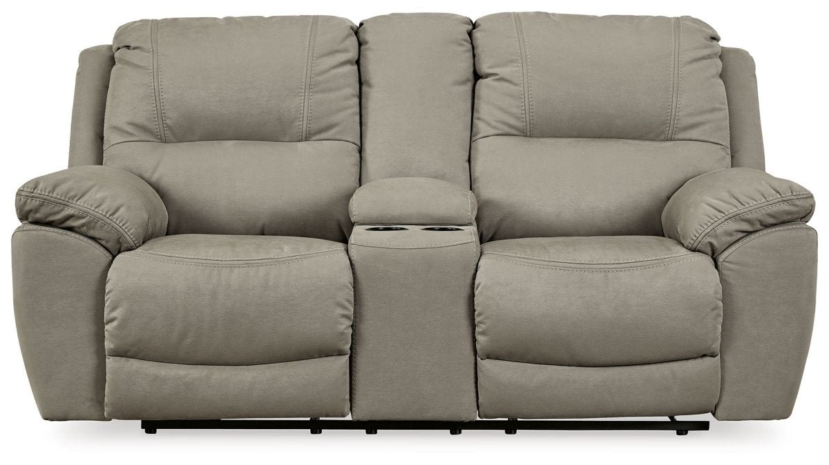 Next-Gen Gaucho - DBL Rec Loveseat w/Console - Putty Reclining Loveseats by Signature Design by Ashley® - Walls Furniture & Mattress
