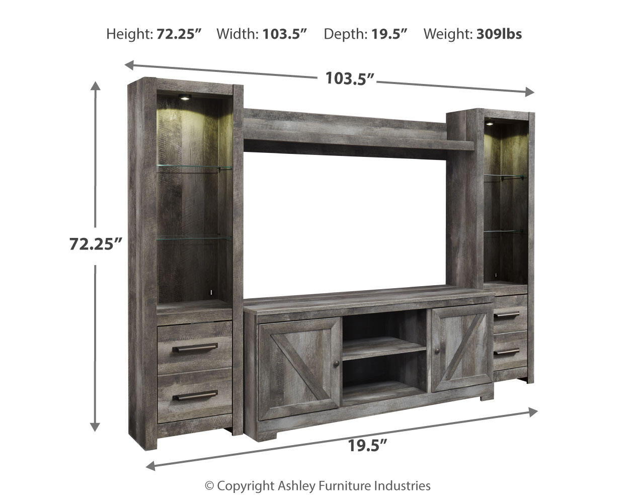Wynnlow - Home Entertainment Set Entertainment Centers by Signature Design by Ashley® - Walls Furniture & Mattress