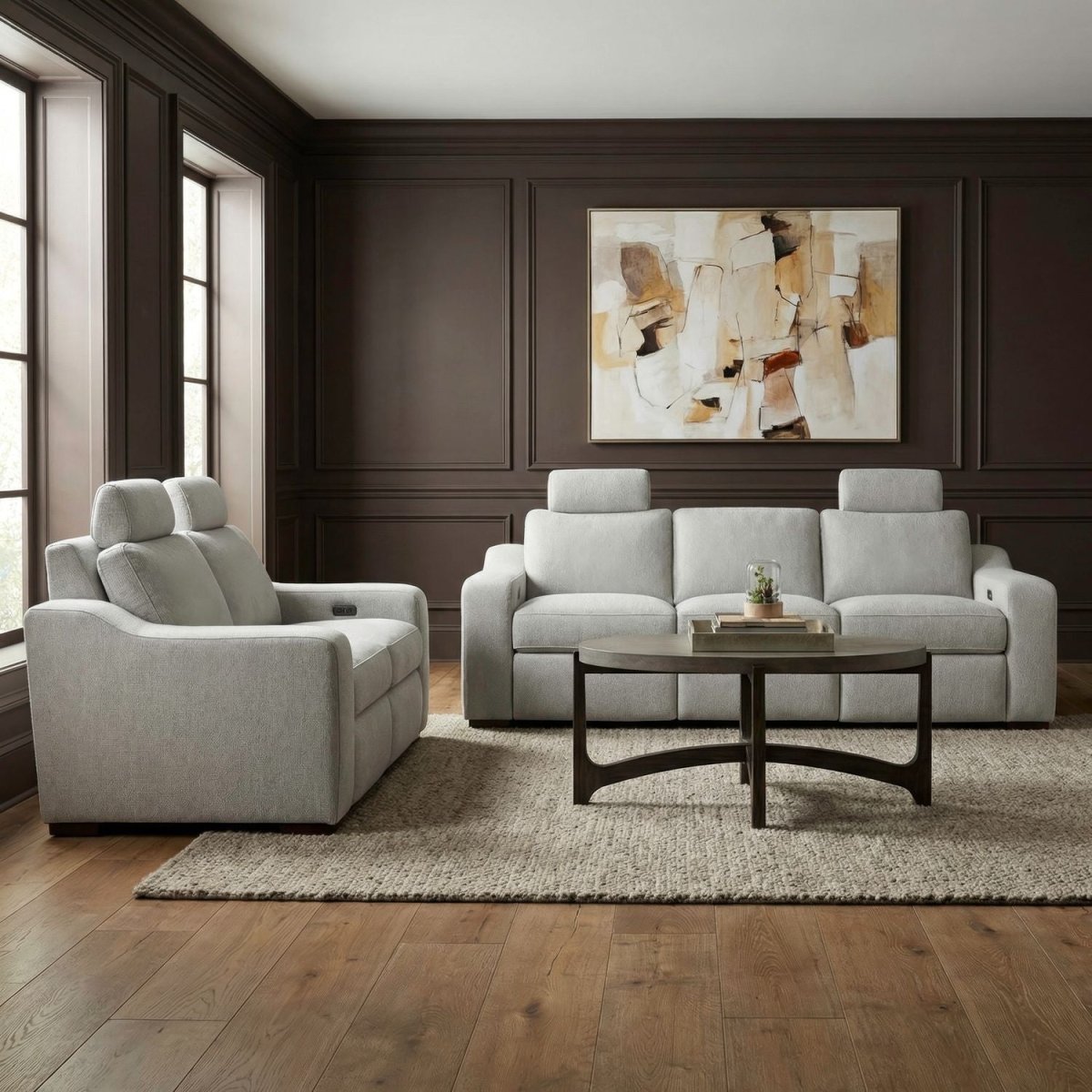Archer - Sofa & Loveseat - Hampstead Dove Reclining Sofas & Loveseats by Liberty Furniture - Walls Furniture & Mattress
