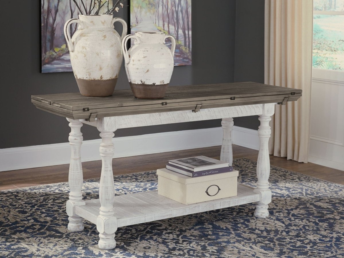 Havalance - Flip Top Sofa Table - Gray / White Sofa Tables by Signature Design by Ashley® - Walls Furniture & Mattress