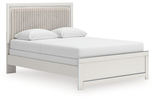 Zuraleus - Queen Upholstered Panel Bed - White Panel Beds by Signature Design by Ashley® - Walls Furniture & Mattress