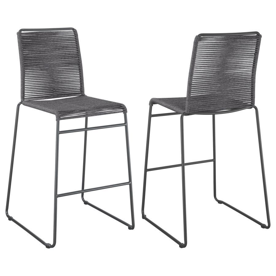 Jerome - Woven Rope Metal Chair (Set of 2) Stool Sets by CoasterEssence - Walls Furniture & Mattress
