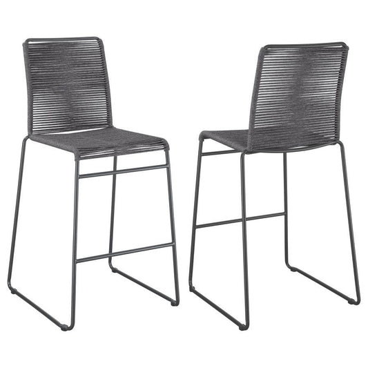 Jerome - Woven Rope Metal Chair (Set of 2) Stool Sets by CoasterEssence - Walls Furniture & Mattress