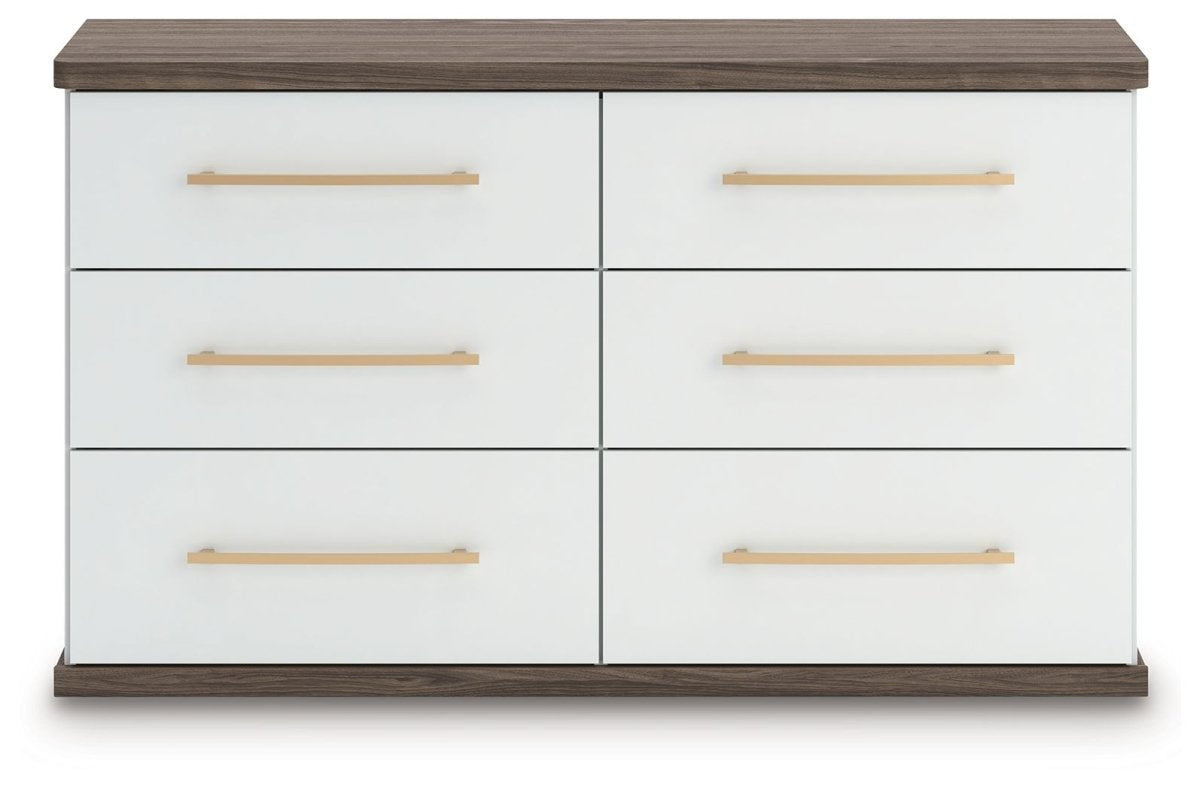 Kendanport - 3 Pc. - Dresser And 2 Nightstands - Brown / White 3 Piece Bedroom Sets by Signature Design by Ashley® - Walls Furniture & Mattress