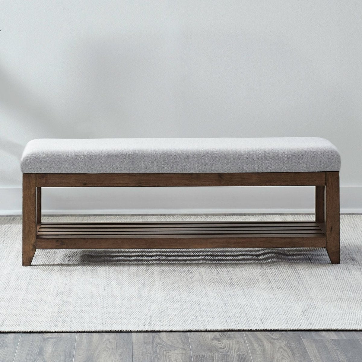 Shaker Lakes - Upholstered Dining Bench - Harvest Brown Upholstered Benches by Liberty Furniture - Walls Furniture & Mattress