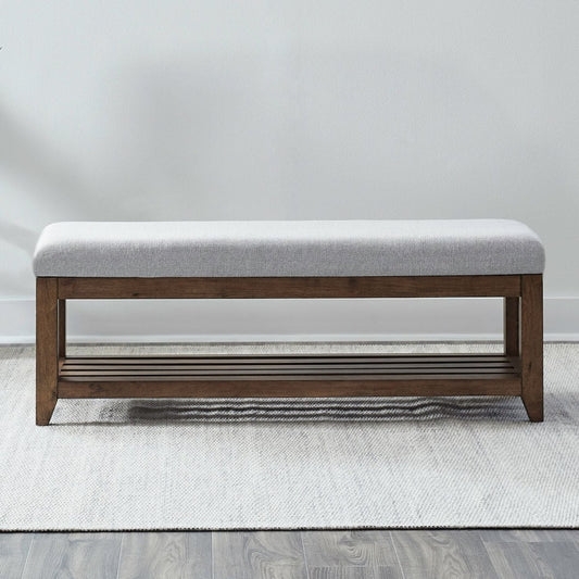 Shaker Lakes - Upholstered Dining Bench - Harvest Brown Upholstered Benches by Liberty Furniture - Walls Furniture & Mattress