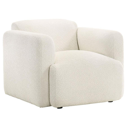 Dorset - Fabric Upholstered Round Track Arm Accent Chair Arm Chairs by Coaster Fine Furniture - Walls Furniture & Mattress