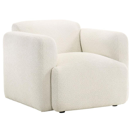 Dorset - Fabric Upholstered Round Track Arm Accent Chair Arm Chairs by Coaster Fine Furniture - Walls Furniture & Mattress