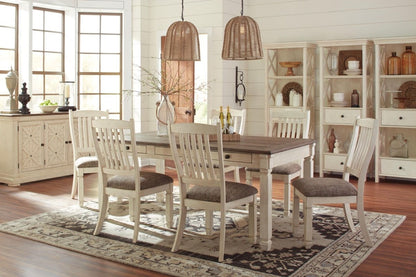 Bolanburg - Dining UPH Side Chair (Set of 2) - Rake Back - Brown / Beige Chair Sets by Signature Design by Ashley® - Walls Furniture & Mattress