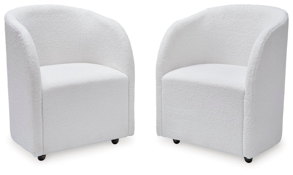 Rowanbeck - Dining Upholstered Arm Chair (Set of 2) - Ivory Chair Sets by Signature Design by Ashley® - Walls Furniture & Mattress