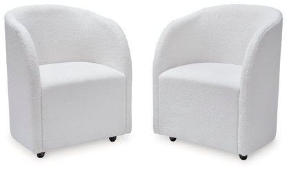 Rowanbeck - Dining Upholstered Arm Chair (Set of 2) - Ivory Chair Sets by Signature Design by Ashley® - Walls Furniture & Mattress