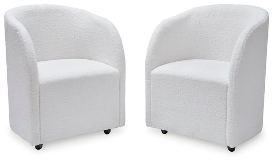 Rowanbeck - Dining Upholstered Arm Chair (Set of 2) - Ivory Chair Sets by Signature Design by Ashley® - Walls Furniture & Mattress
