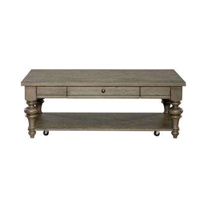 Americana Farmhouse - Rectangular Cocktail Table - Light Brown Cocktail Tables by Liberty Furniture - Walls Furniture & Mattress