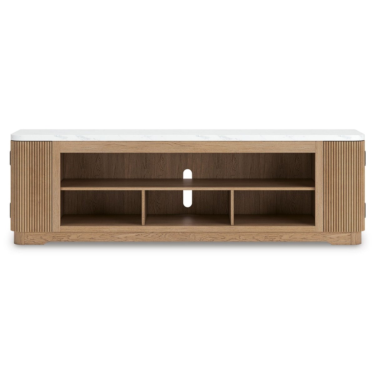 Camdill - XL TV Stand With Fireplace Option - Light Brown TV Stands by Signature Design by Ashley® - Walls Furniture & Mattress