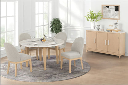 Essence - 54" Round Dining Table With Marble Top Dining Tables by New Classic - Walls Furniture & Mattress