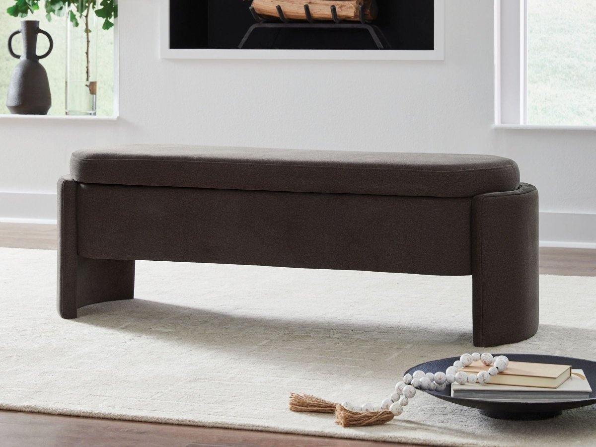 Vavuniya - Brown - Storage Bench Storage Benches by Signature Design by Ashley® - Walls Furniture & Mattress