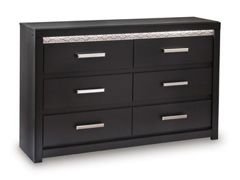 Shoralli - Six Drawer Dresser - Black Dressers by Signature Design by Ashley® - Walls Furniture & Mattress